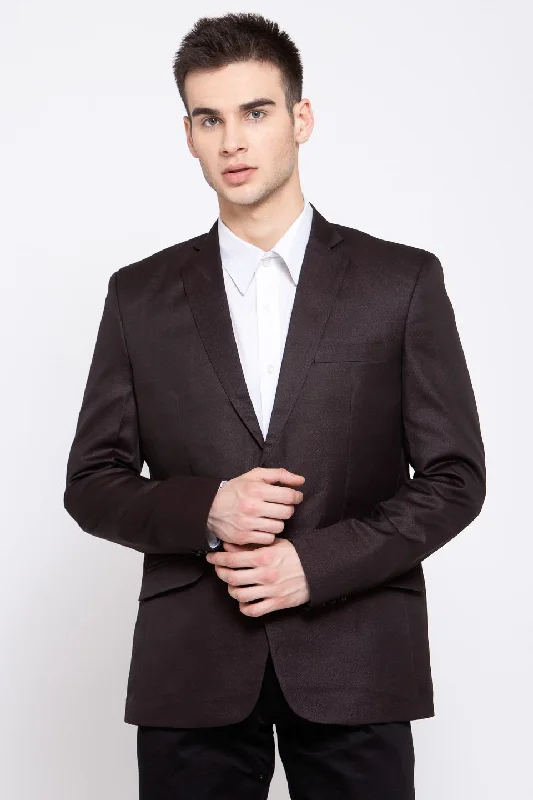 Poly Blend Coffee Blazer