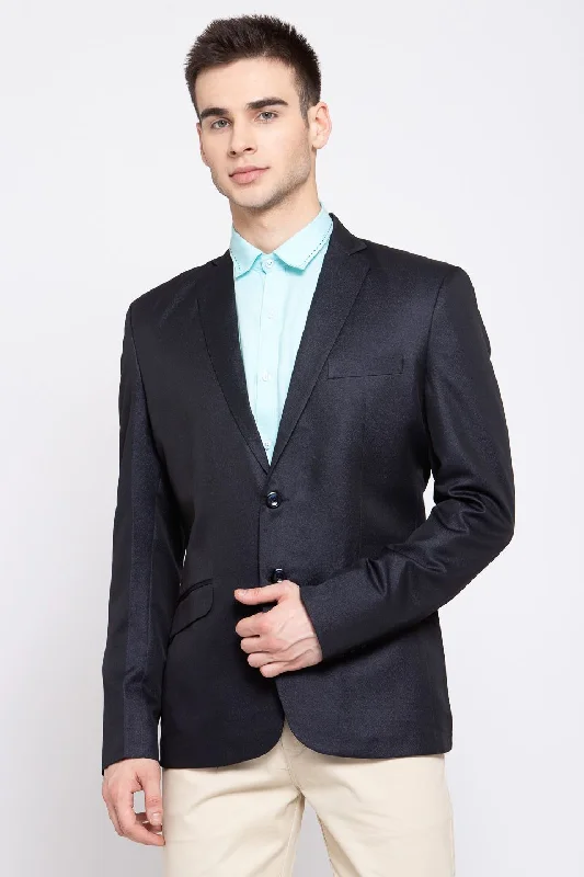 Poly Blend Dark Blue Blazer