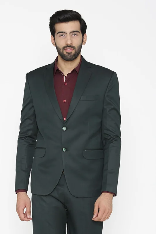 Polyester Cotton Green Blazer