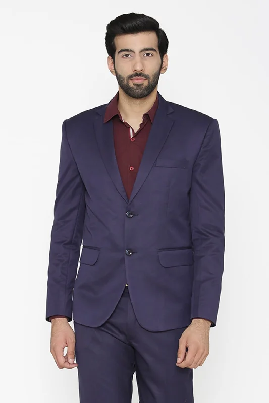 Polyester Cotton Blue Blazer