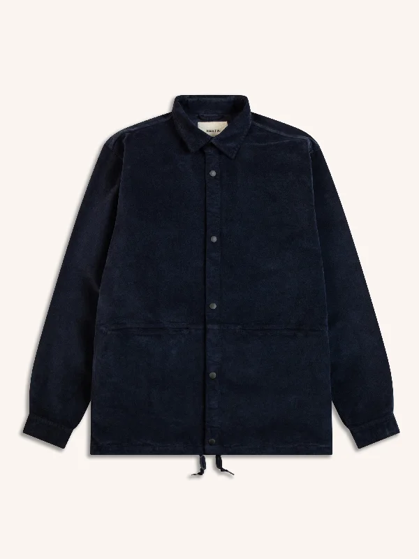 Armadale Coach Jacket in Dark Navy Moleskin