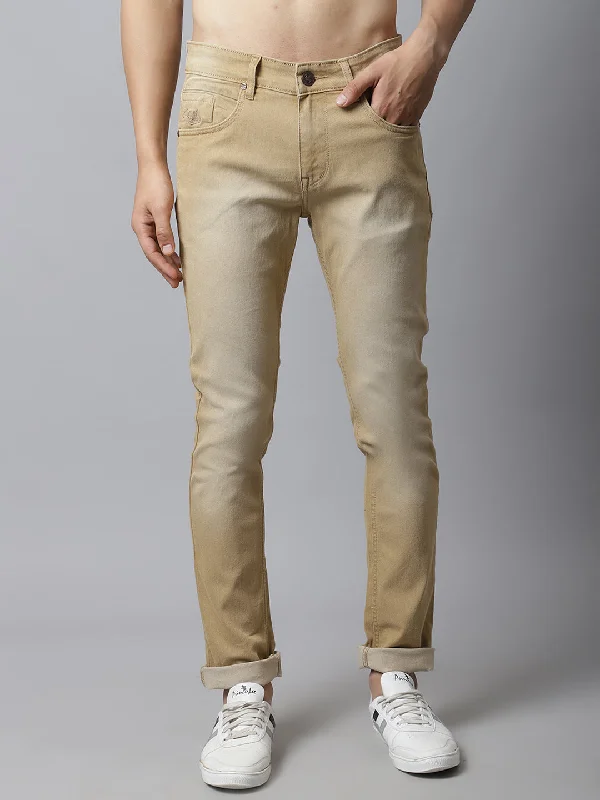 Men's Ultra Narrow fit Medium Fade Khaki  Jeans