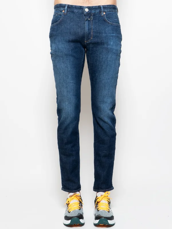 Jeans Slim in Cotone Organico Blu Notte