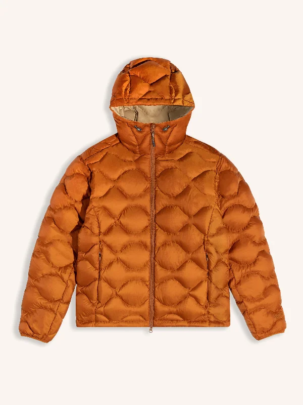 Cuillin Down Jacket in Burnt Orange Recycled Ripstop