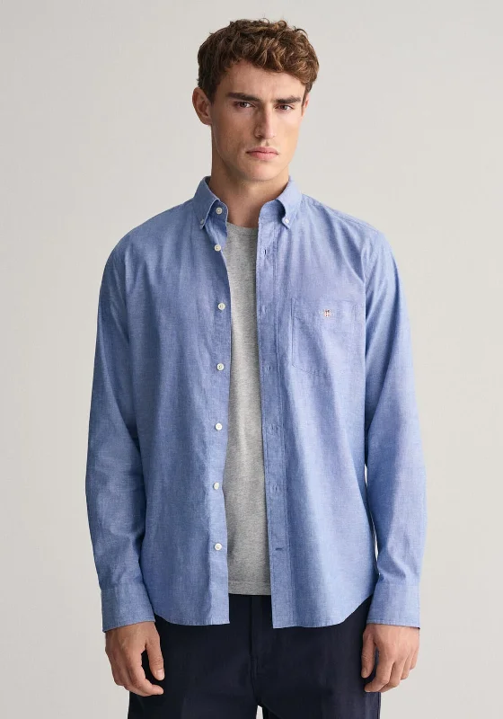 Gant Linen Shirt, Rich Blue