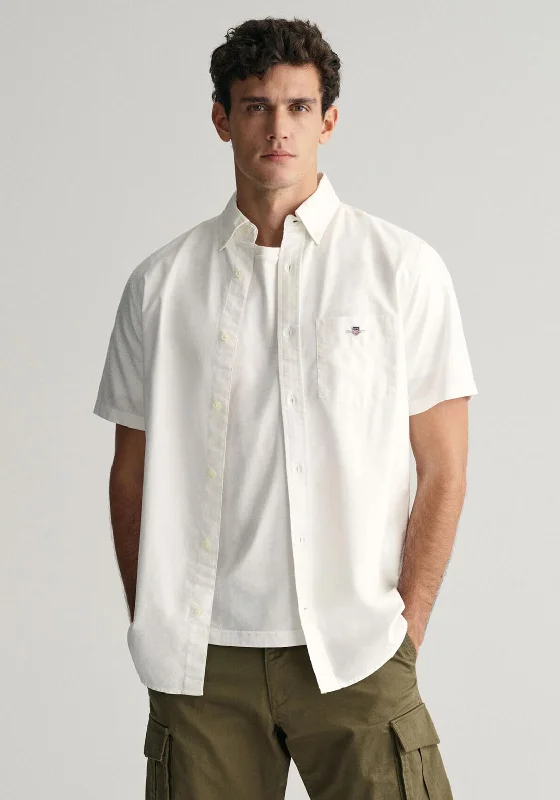 Gant Oxford Short Sleeve Shirt, White