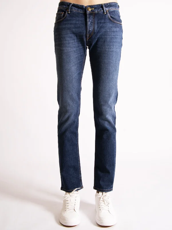 Jeans Slim Delavè Blu