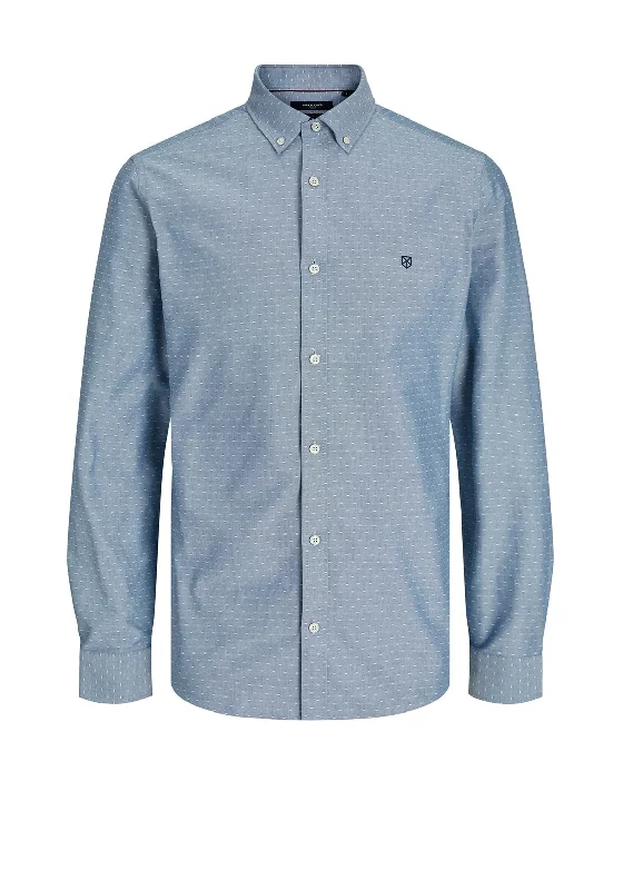 Jack & Jones Greg Dobby Shirt, Cashmere Blue