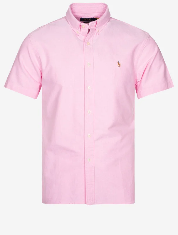 Slim Oxford Short Sleeve Shirt Rose