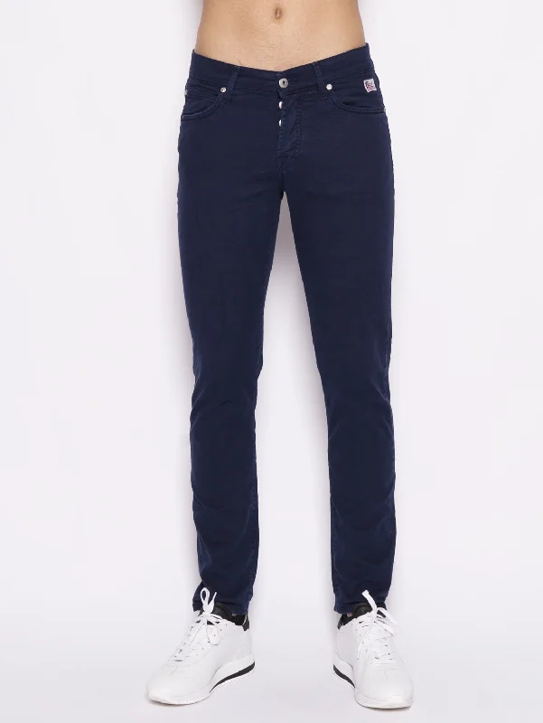 Jeans Cut Man Drill Stretch Blu