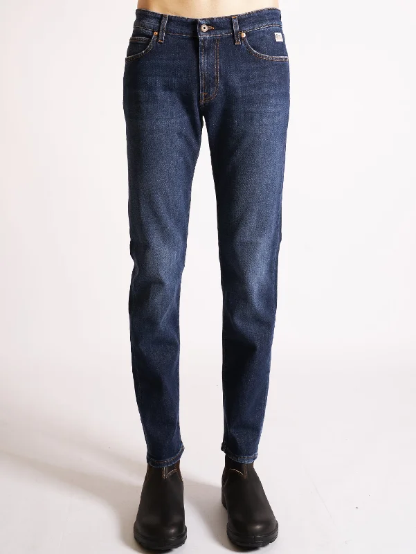 Jeans Slim Lavaggio Blu Scuro