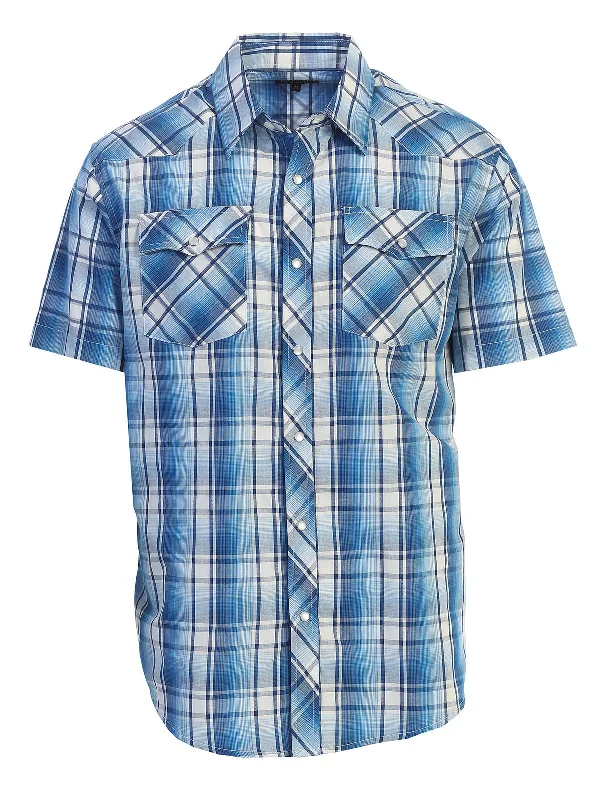 Men's Plaid Western Shirt, S