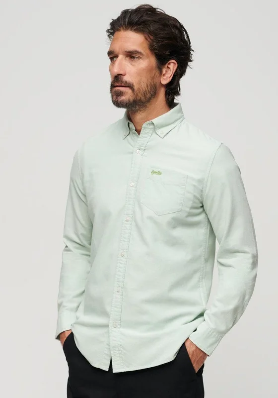 Superdry Cotton Oxford Shirt, Light Green