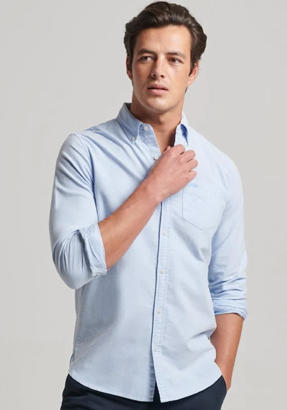 Superdry Cotton Oxford Shirt, Royal Blue