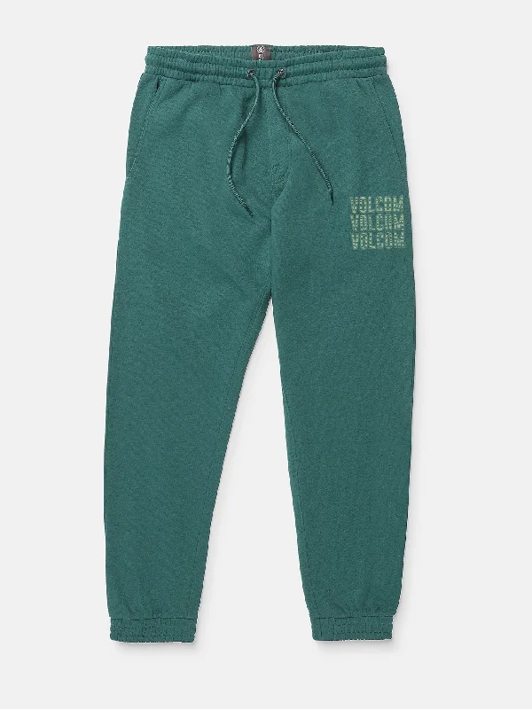 Vibes Time Elastic Waist Pants - Ranger Green