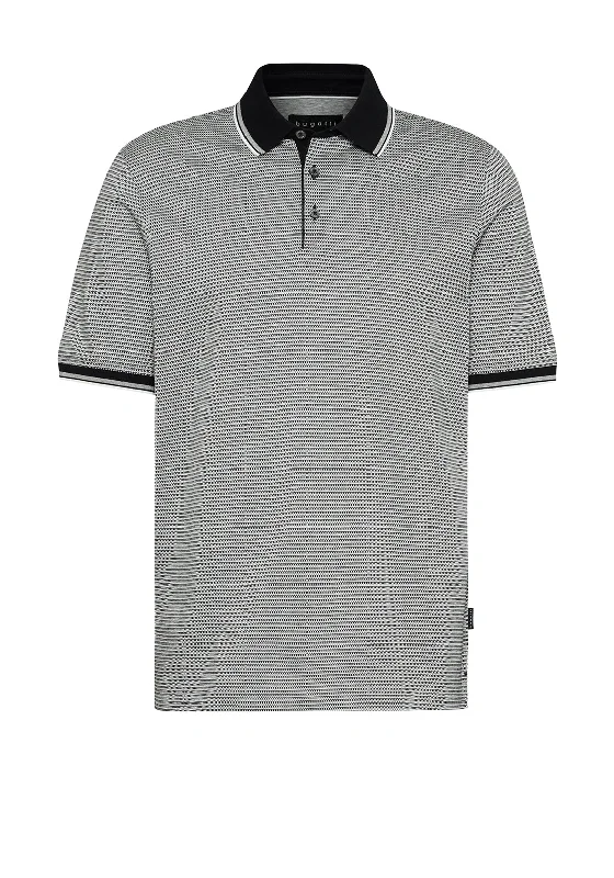 Bugatti Printed Polo Shirt, Grey