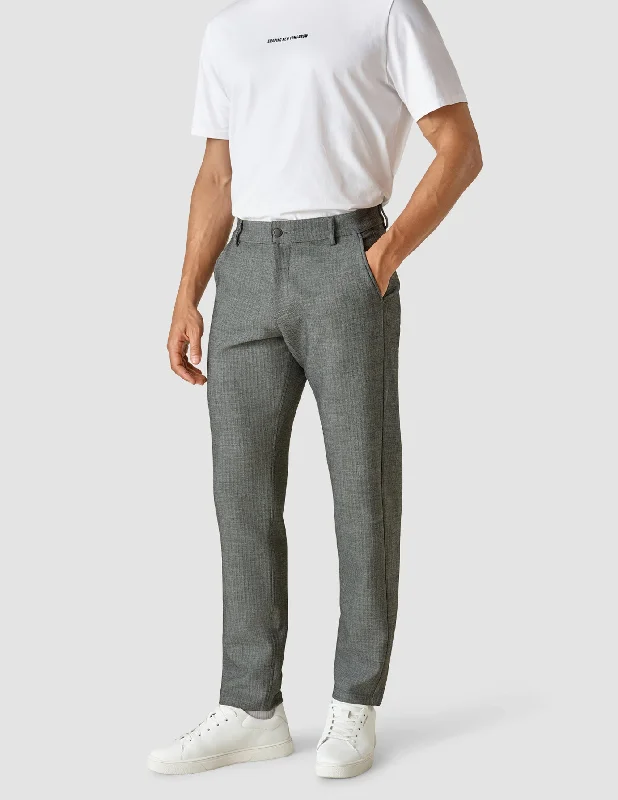 Heavy Edition Pants Regular Grey Herringbone 2.0