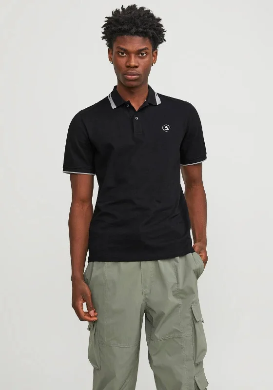 Jack & Jones Logo Polo Shirt, Black