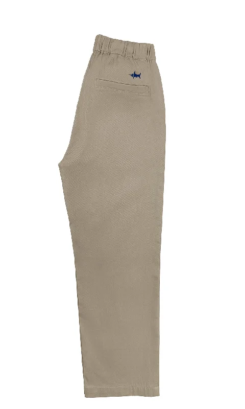 Naples Elastic Waist Pants - Khaki