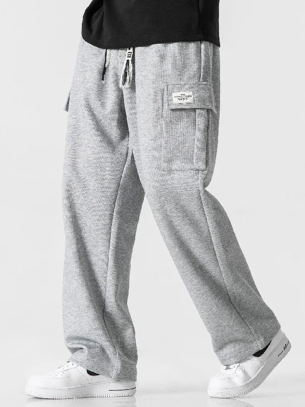 Relax Fit Straight Leg Jersey Cargo Pants