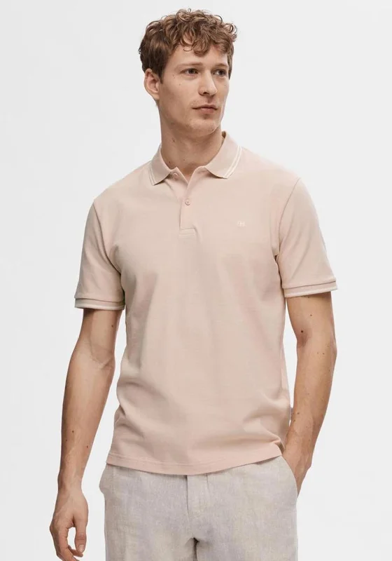 Selected Homme Dante Sports Polo Shirt, Cameo Rose