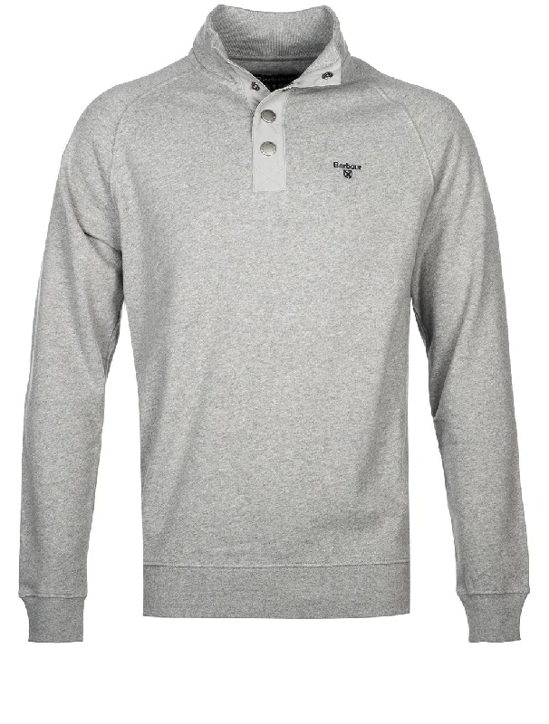 Sweat Snap Half Zip Grey