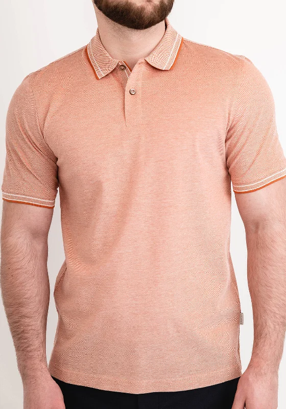 Bugatti Contrast Trim Polo Shirt, Orange