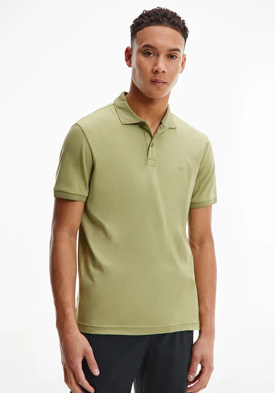 Calvin Klein Liquid Touch Polo Shirt, Sage