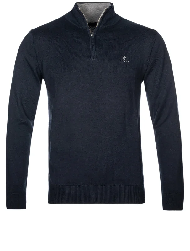 Classic Cotton Half-zip Evening Blue