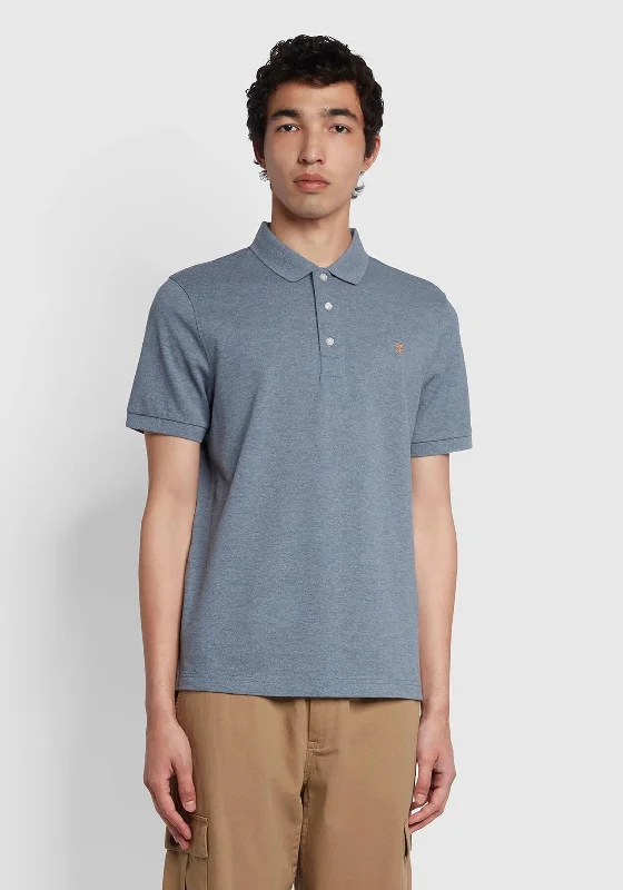 Farah Blanes Polo Shirt, Battleship Blue Marl