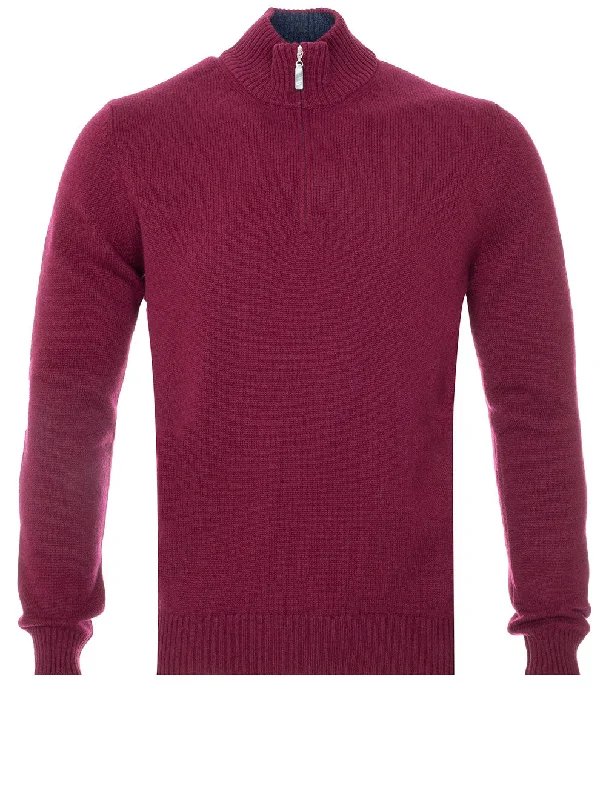 Half-Zip Jumper Wine