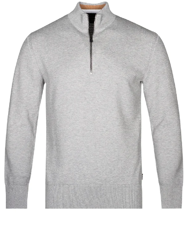 Ebrando Half Zip Sweater Silver