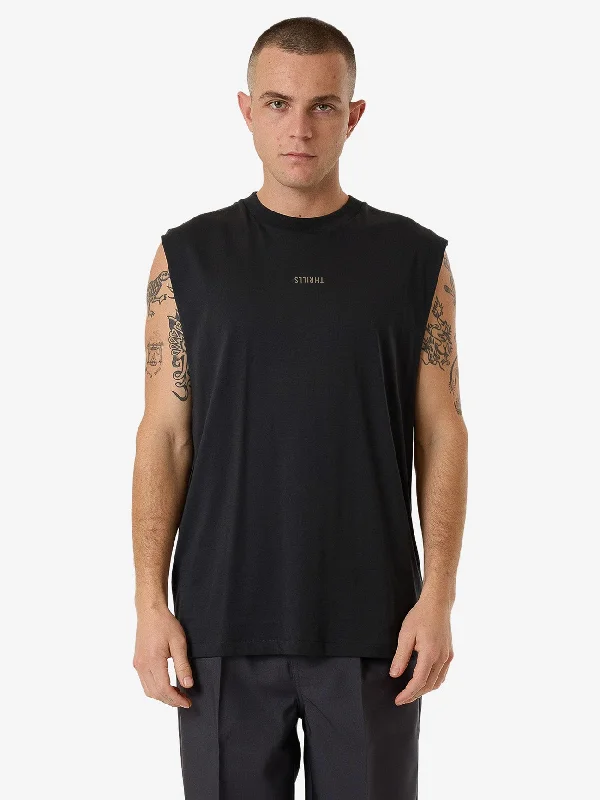 Minimal Thrills Merch Fit Muscle Tee - Faded Black