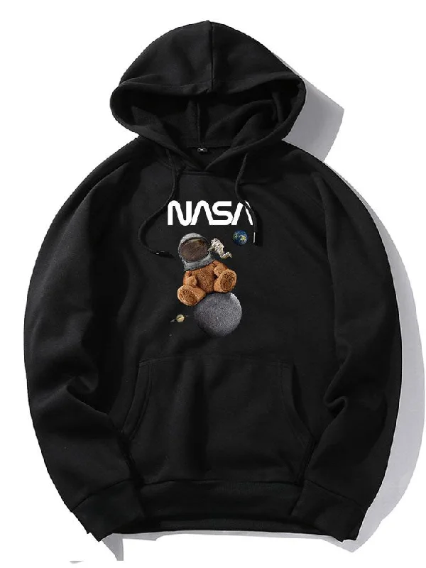 NASA Space Bear Print Hoodie