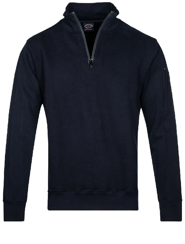 Zipped Sweatshirt Navy