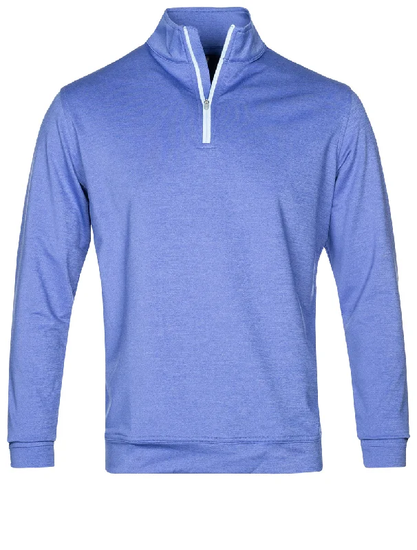 Perth Performance Melange Quarter Zip True Blue