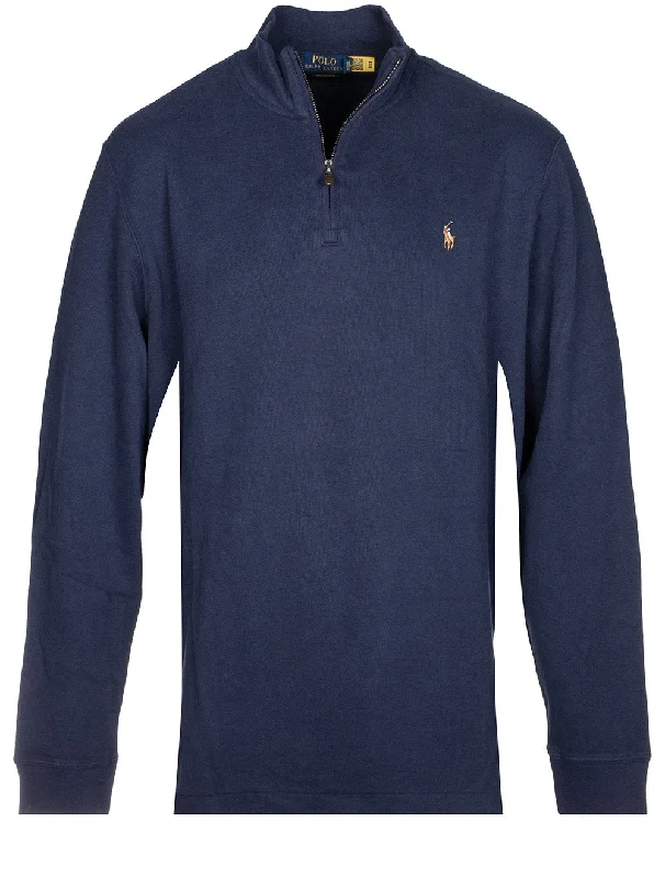 Estate-Rib Quarter-Zip Pullover Navy