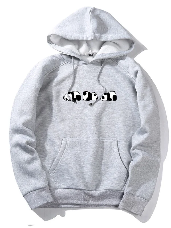 Rolling Panda Print Hoodie