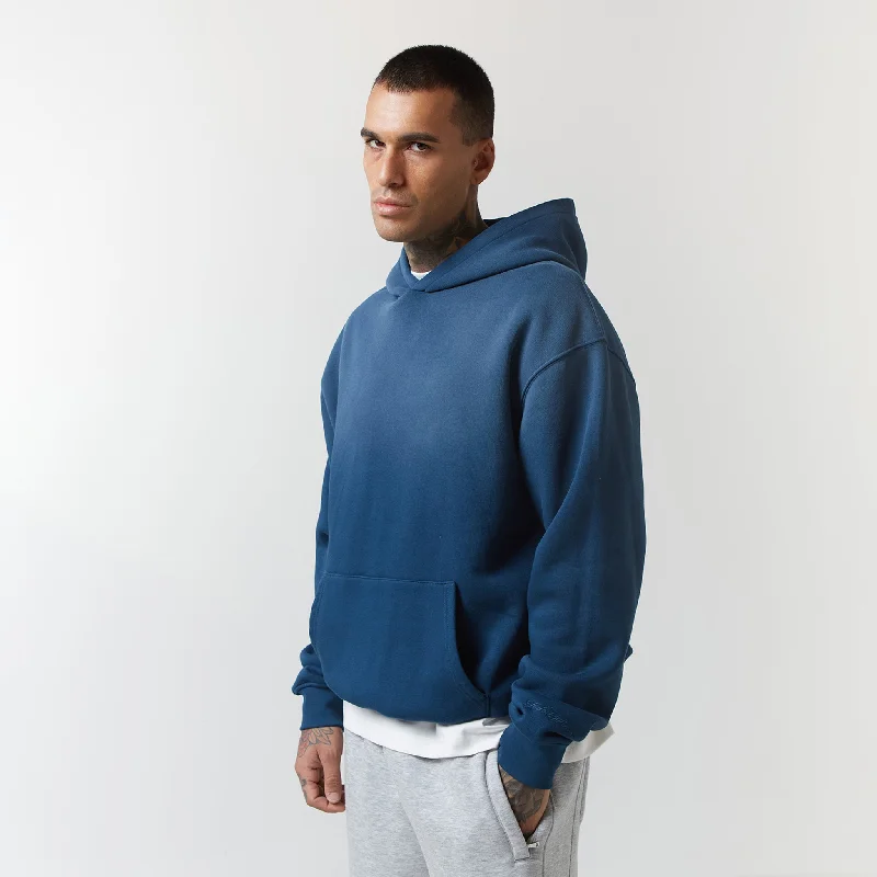 Spray Faded Hoodie | Blue