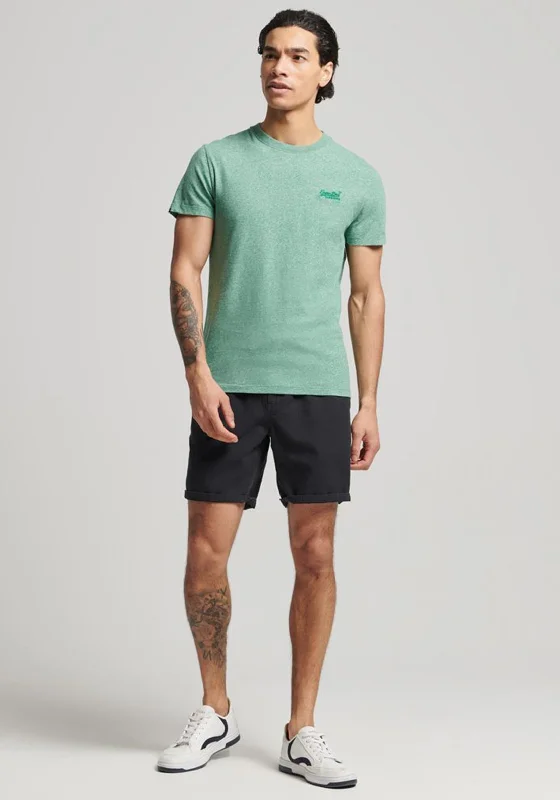 Superdry Vintage Logo Embroidered T-Shirt, Bright Green Grit